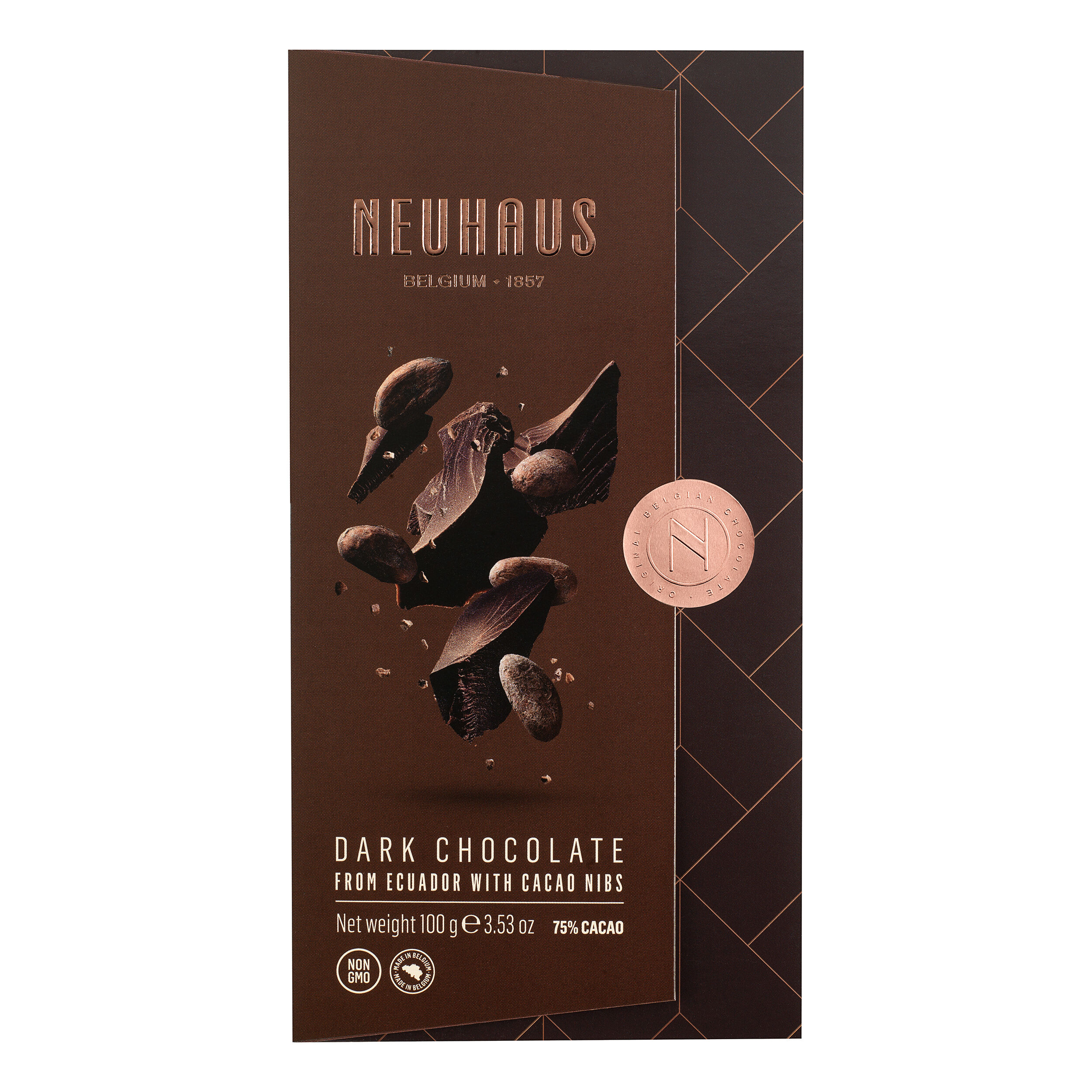 Tablet Dark Cocoa Nibs 100G (70% Cocoa) | Neuhaus Chocolates